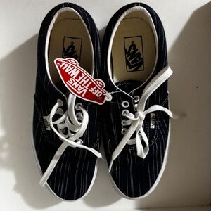 Navy striped Vans